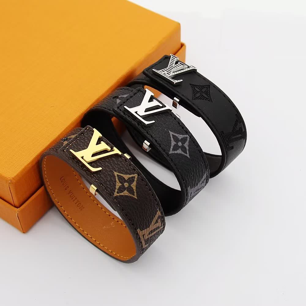 Louis Vuitton Monogram Leather Bracelets